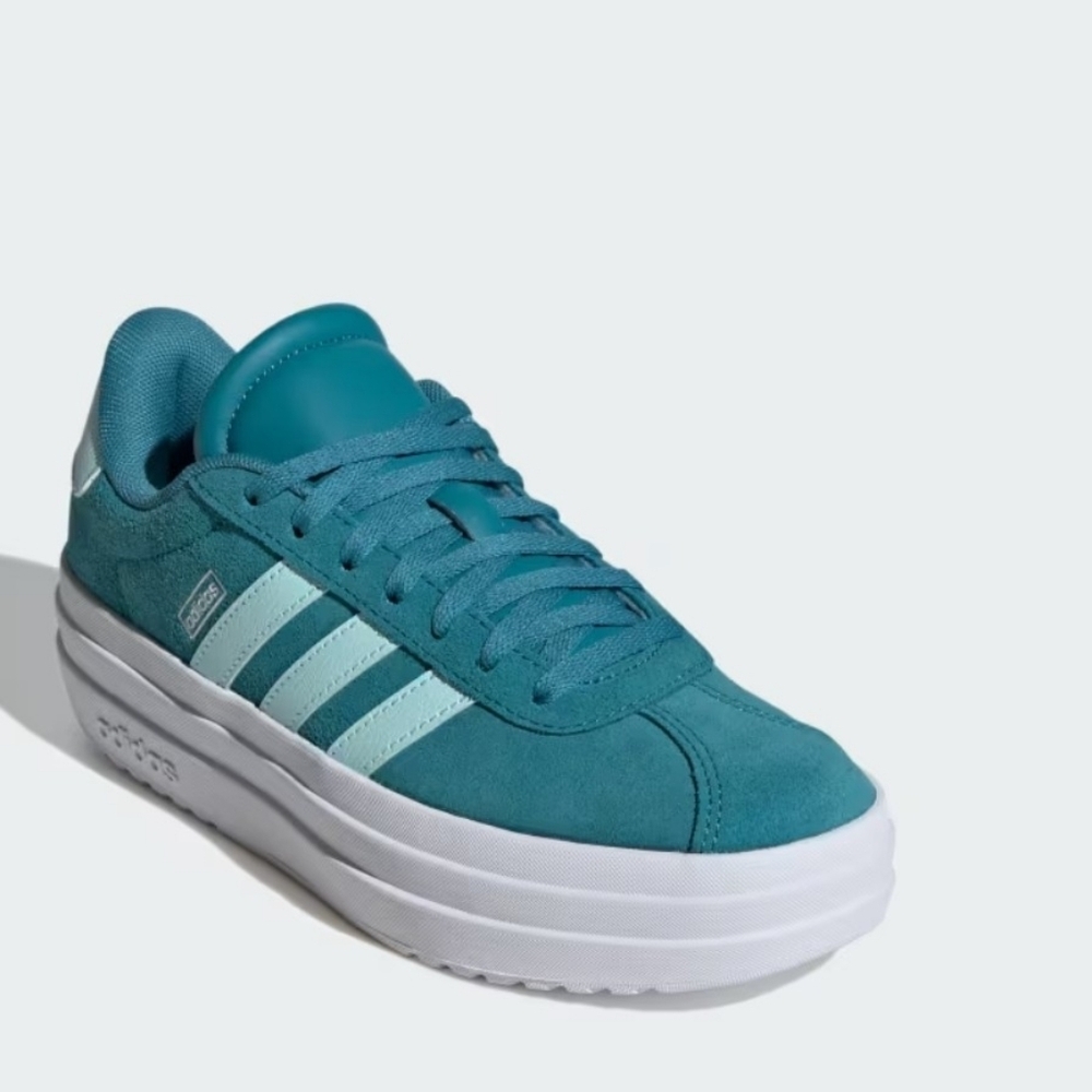 Adidas VL Court BOLD JR Skateboard Size 7Y IH4778 Arctic Fusion / Semi Flash Aq - Picture 3 of 12
